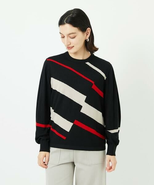 Maison de CINQ / メゾン ドゥ サンク ニット・セーター | レクタングルインターシャニット | 詳細1