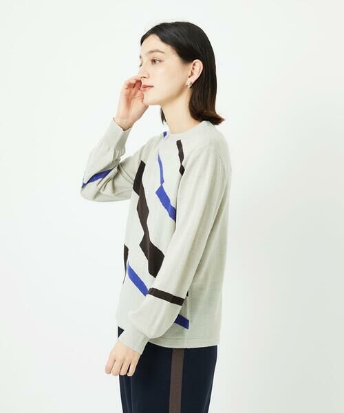 Maison de CINQ / メゾン ドゥ サンク ニット・セーター | レクタングルインターシャニット | 詳細2