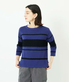 Maison de CINQ / メゾン ドゥ サンク ニット・セーター | スラブボーダー8分袖ニット