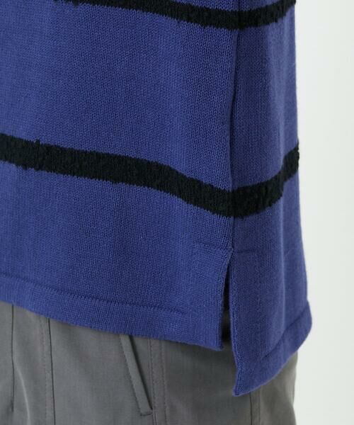 Maison de CINQ / メゾン ドゥ サンク ニット・セーター | スラブボーダー8分袖ニット | 詳細7