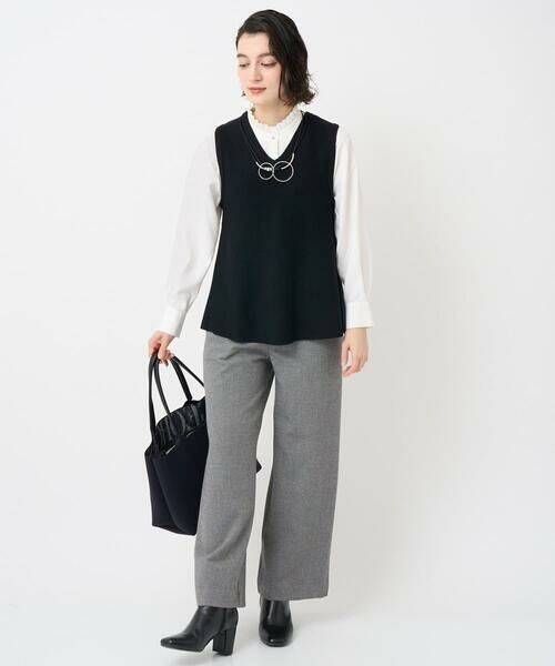 Maison de CINQ / メゾン ドゥ サンク ベスト | [セットアップ対応]Vネックフレアニットベスト | 詳細17