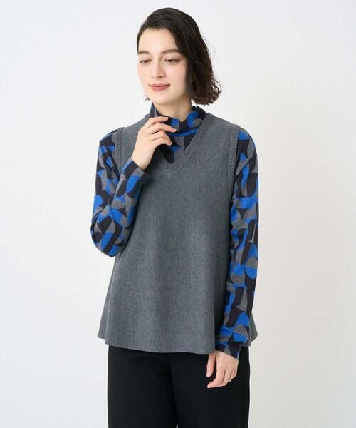 Maison de CINQ / メゾン ドゥ サンク ベスト | [セットアップ対応]Vネックフレアニットベスト | 詳細3