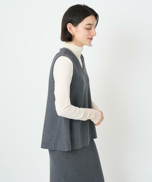 Maison de CINQ / メゾン ドゥ サンク ベスト | [セットアップ対応]Vネックフレアニットベスト | 詳細5