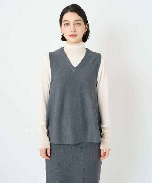 Maison de CINQ / メゾン ドゥ サンク ベスト | [セットアップ対応]Vネックフレアニットベスト | 詳細6
