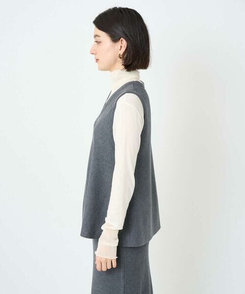 Maison de CINQ / メゾン ドゥ サンク ベスト | [セットアップ対応]Vネックフレアニットベスト | 詳細7