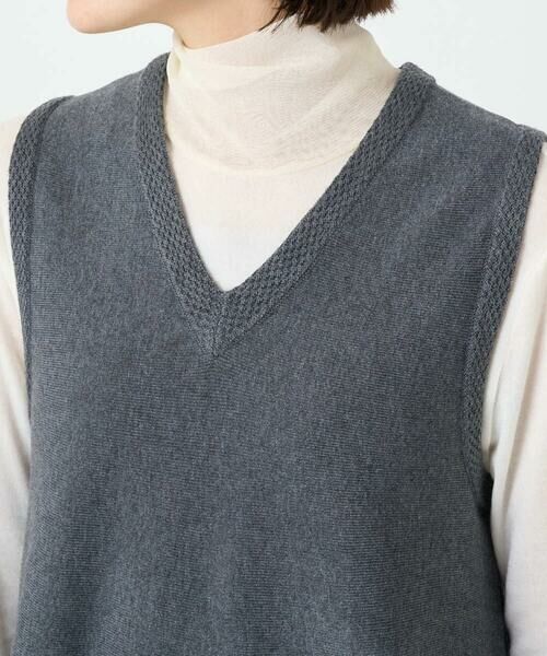 Maison de CINQ / メゾン ドゥ サンク ベスト | [セットアップ対応]Vネックフレアニットベスト | 詳細9