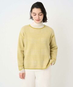 Maison de CINQ / メゾン ドゥ サンク ニット・セーター | ブークレチェックジャカード7分袖ニット