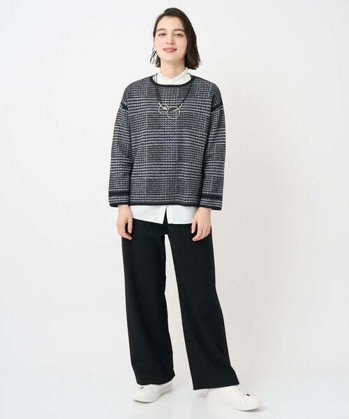 Maison de CINQ / メゾン ドゥ サンク ニット・セーター | ブークレチェックジャカード7分袖ニット | 詳細16