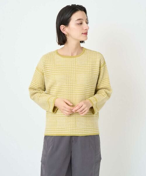 Maison de CINQ / メゾン ドゥ サンク ニット・セーター | ブークレチェックジャカード7分袖ニット | 詳細7