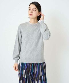 Maison de CINQ / メゾン ドゥ サンク ニット・セーター | シアーフリルセミハイネックニット