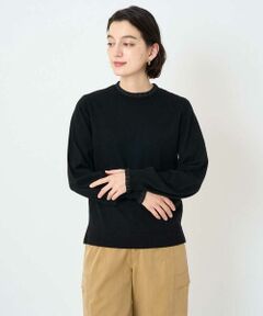 Maison de CINQ / メゾン ドゥ サンク ニット・セーター | シアーフリルセミハイネックニット