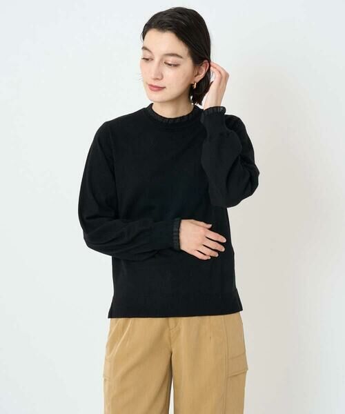 Maison de CINQ / メゾン ドゥ サンク ニット・セーター | シアーフリルセミハイネックニット | 詳細1