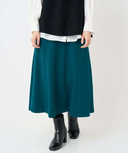 Maison de CINQ / メゾン ドゥ サンク ロング・マキシ丈スカート | [セットアップ対応]ジャージーセミフレアスカート | 詳細2