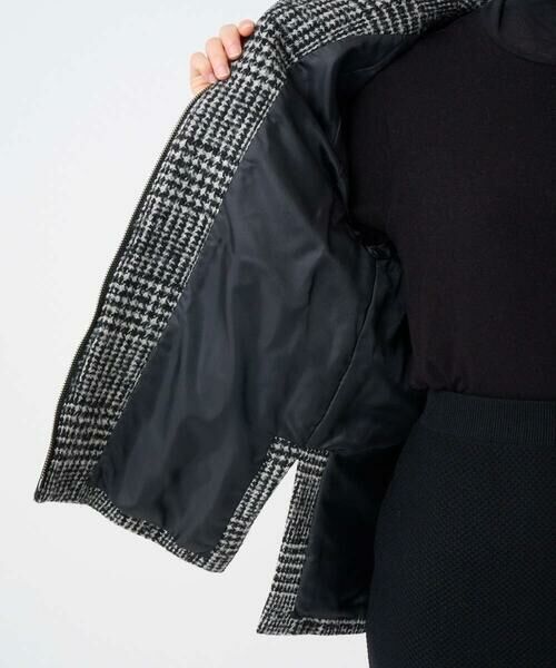 Maison de CINQ / メゾン ドゥ サンク セットアップ | シルクウールグレンチェックポンチョジャケット | 詳細11