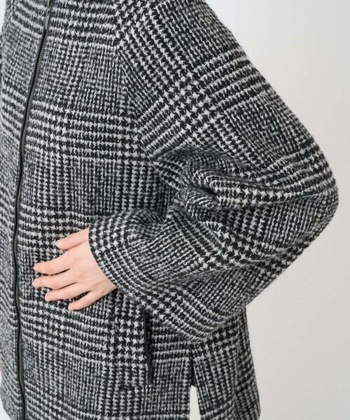 Maison de CINQ / メゾン ドゥ サンク セットアップ | シルクウールグレンチェックポンチョジャケット | 詳細7
