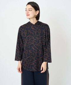 Maison de CINQ / メゾン ドゥ サンク カットソー | [日本製]ダブルフェイスミニフード9分袖ロゴカットソー