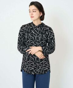 Maison de CINQ / メゾン ドゥ サンク カットソー | [日本製]ダブルフェイスミニフード9分袖ロゴカットソー