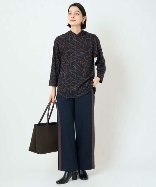 Maison de CINQ / メゾン ドゥ サンク カットソー | [日本製]ダブルフェイスミニフード9分袖ロゴカットソー | 詳細16