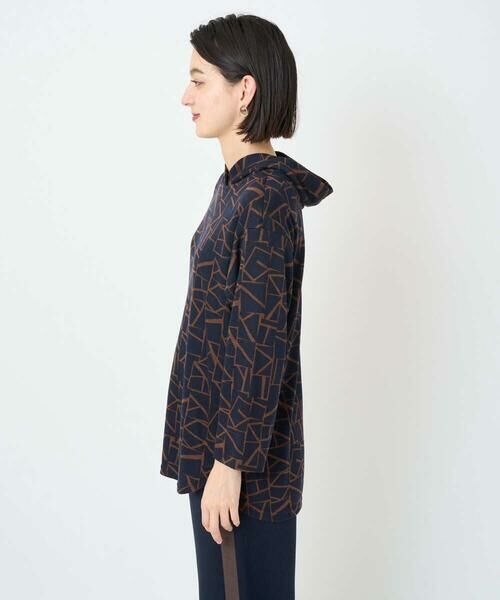 Maison de CINQ / メゾン ドゥ サンク カットソー | [日本製]ダブルフェイスミニフード9分袖ロゴカットソー | 詳細4