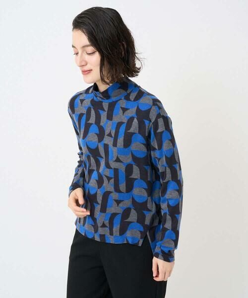 Maison de CINQ / メゾン ドゥ サンク カットソー | [日本製]起毛ジャガードハイネックプルオーバー | 詳細1