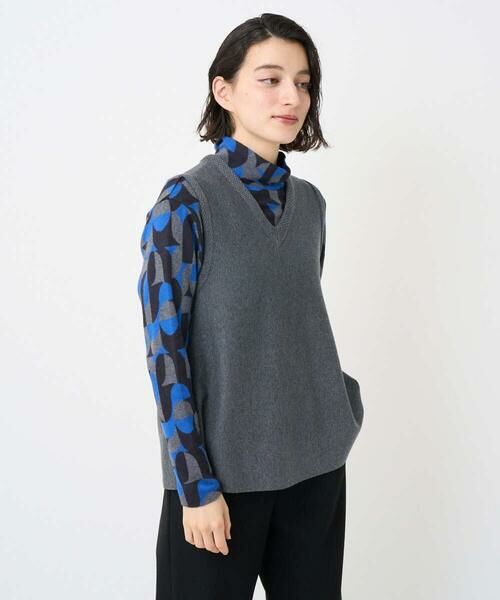 Maison de CINQ / メゾン ドゥ サンク カットソー | [日本製]起毛ジャガードハイネックプルオーバー | 詳細3