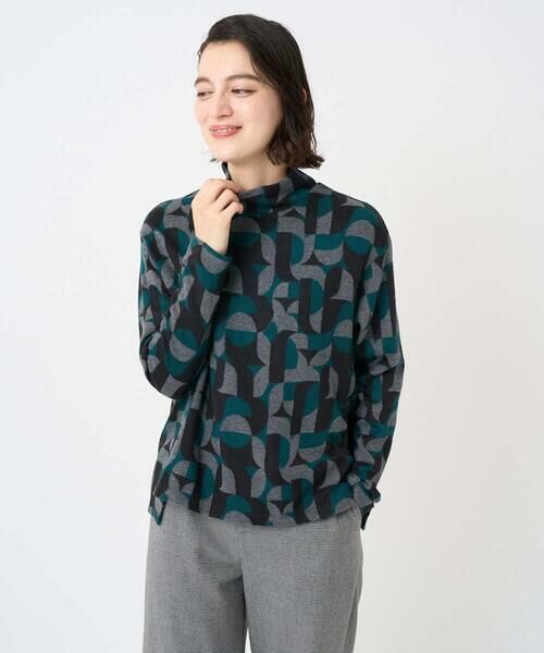 Maison de CINQ / メゾン ドゥ サンク カットソー | [日本製]起毛ジャガードハイネックプルオーバー | 詳細6