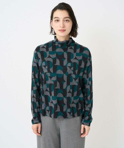 Maison de CINQ / メゾン ドゥ サンク カットソー | [日本製]起毛ジャガードハイネックプルオーバー | 詳細7