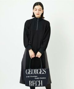 Maison de CINQ / メゾン ドゥ サンク ロング・マキシ丈ワンピース | ダンボールタフタドッキングワンピース