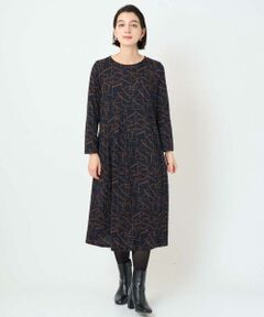 Maison de CINQ / メゾン ドゥ サンク ロング・マキシ丈ワンピース | [日本製]ダブルフェイスロゴワンピース