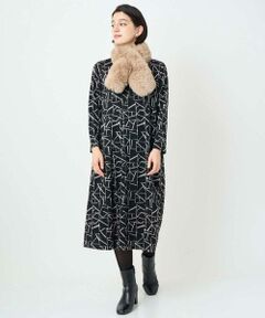 Maison de CINQ / メゾン ドゥ サンク ロング・マキシ丈ワンピース | [日本製]ダブルフェイスロゴワンピース