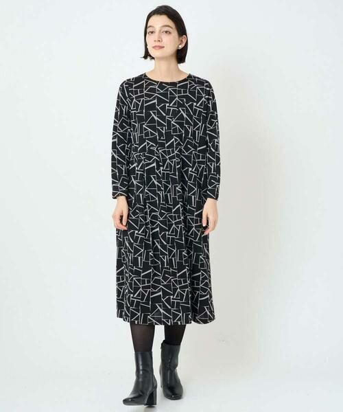 Maison de CINQ / メゾン ドゥ サンク ロング・マキシ丈ワンピース | [日本製]ダブルフェイスロゴワンピース | 詳細12