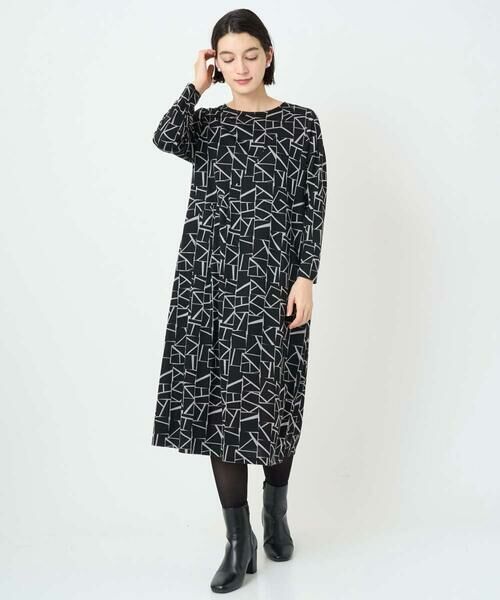 Maison de CINQ / メゾン ドゥ サンク ロング・マキシ丈ワンピース | [日本製]ダブルフェイスロゴワンピース | 詳細13