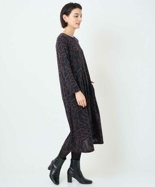 Maison de CINQ / メゾン ドゥ サンク ロング・マキシ丈ワンピース | [日本製]ダブルフェイスロゴワンピース | 詳細15