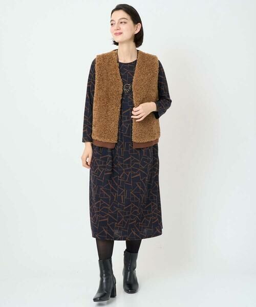 Maison de CINQ / メゾン ドゥ サンク ロング・マキシ丈ワンピース | [日本製]ダブルフェイスロゴワンピース | 詳細16