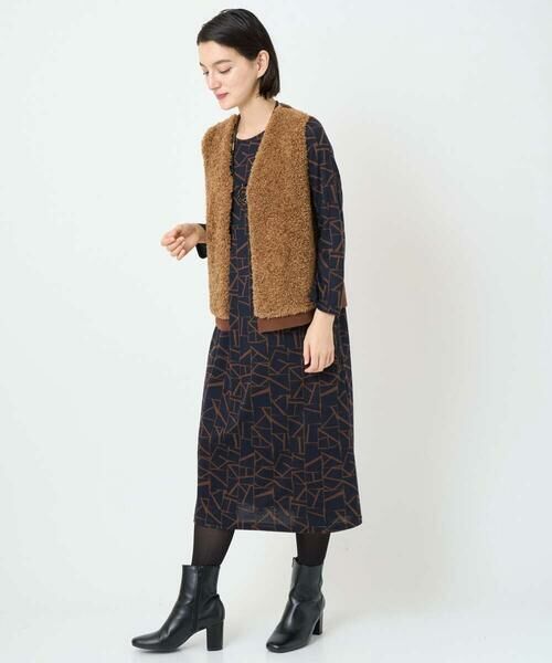 Maison de CINQ / メゾン ドゥ サンク ロング・マキシ丈ワンピース | [日本製]ダブルフェイスロゴワンピース | 詳細17