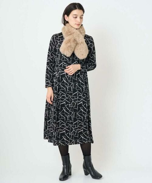 Maison de CINQ / メゾン ドゥ サンク ロング・マキシ丈ワンピース | [日本製]ダブルフェイスロゴワンピース | 詳細2