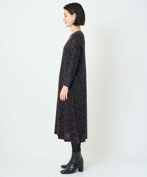 Maison de CINQ / メゾン ドゥ サンク ロング・マキシ丈ワンピース | [日本製]ダブルフェイスロゴワンピース | 詳細4