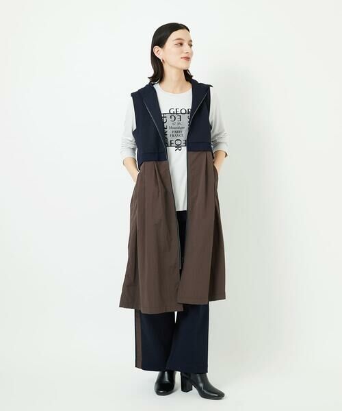 Maison de CINQ / メゾン ドゥ サンク チノ・ワークパンツ | ストレッチダンボールストレートワイドパンツ | 詳細1