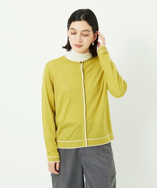 Maison de CINQ / メゾン ドゥ サンク カーディガン・ボレロ | [アンサンブル対応]ウォッシャブルウールカーディガン（イエロー）