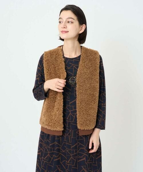 Maison de CINQ / メゾン ドゥ サンク ベスト | ボアニットコンビベスト | 詳細2