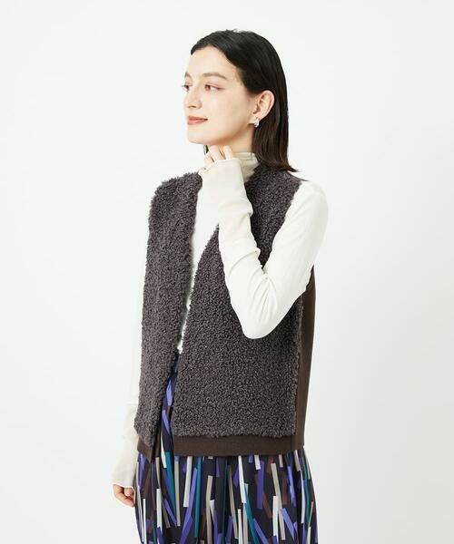 Maison de CINQ / メゾン ドゥ サンク ベスト | ボアニットコンビベスト | 詳細3