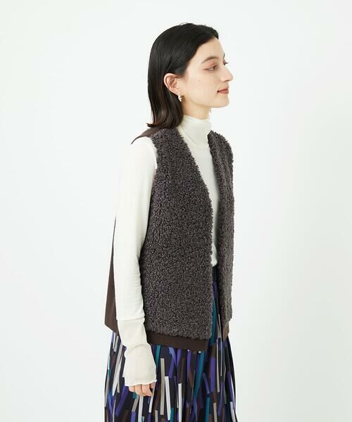 Maison de CINQ / メゾン ドゥ サンク ベスト | ボアニットコンビベスト | 詳細4