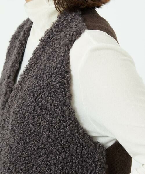 Maison de CINQ / メゾン ドゥ サンク ベスト | ボアニットコンビベスト | 詳細9