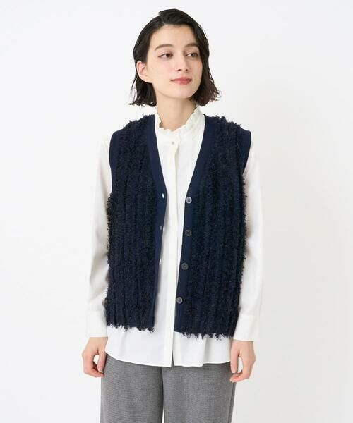 Maison de CINQ / メゾン ドゥ サンク ベスト | ラメジャガードシャギーニットベスト | 詳細1
