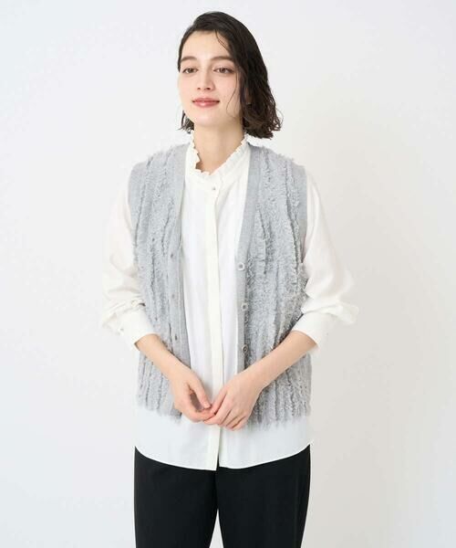 Maison de CINQ / メゾン ドゥ サンク ベスト | ラメジャガードシャギーニットベスト | 詳細2