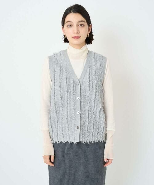 Maison de CINQ / メゾン ドゥ サンク ベスト | ラメジャガードシャギーニットベスト | 詳細5