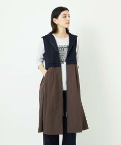 Maison de CINQ / メゾン ドゥ サンク セットアップ | ダンボールタフタドッキングロングジレ