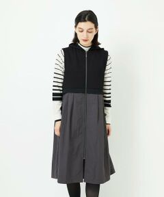 Maison de CINQ / メゾン ドゥ サンク セットアップ | ダンボールタフタドッキングロングジレ