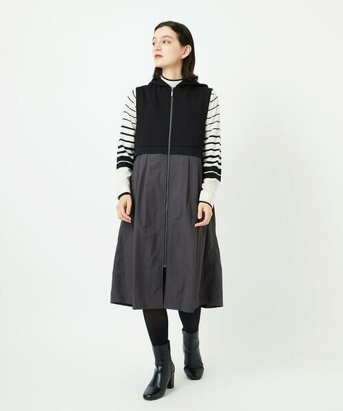 Maison de CINQ / メゾン ドゥ サンク セットアップ | ダンボールタフタドッキングロングジレ | 詳細15