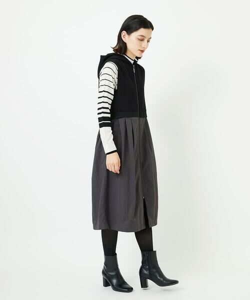 Maison de CINQ / メゾン ドゥ サンク セットアップ | ダンボールタフタドッキングロングジレ | 詳細16